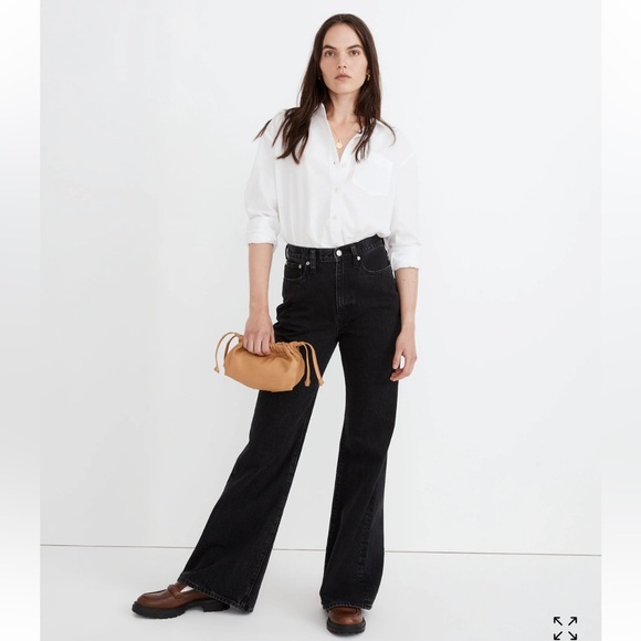 NWT Madewell Baggy Flare Jeans in Lunar Wash - Picture 1 of 11